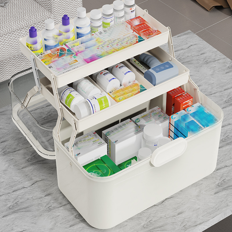 大容量透明蓋付き薬収納ボックス/ディスペンサーボックス -  - Kitchen Baking Tins のレビューと価格