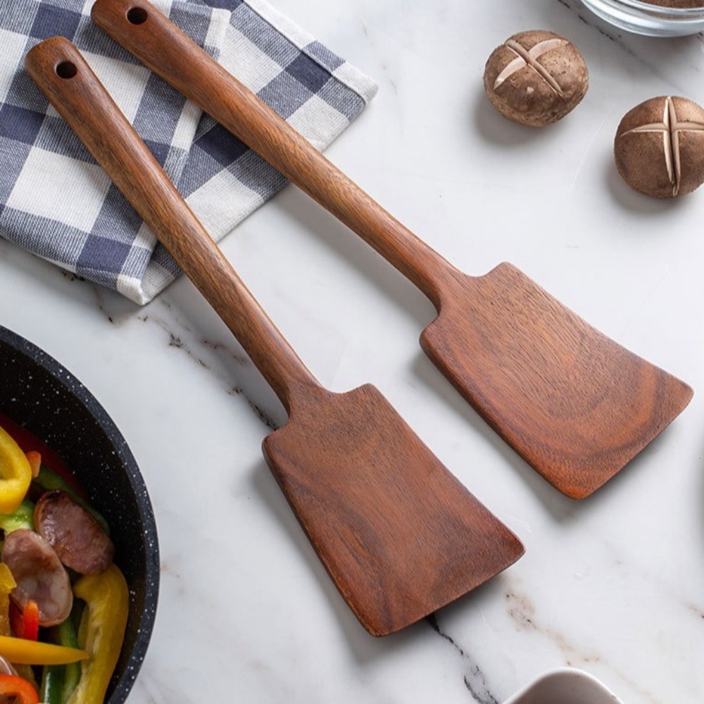 34 センチメートル木製調理ヘラターナーロングハンドルシャベ - Kitchen Q のレビューと価格