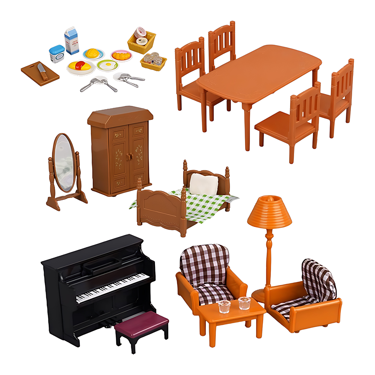 ミニチュア家具 1:12 ドールハウスキッチンリビングルーム - Kitchen Q のレビューと価格