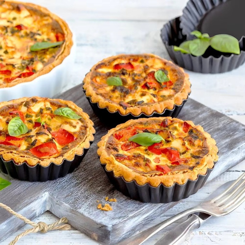 1個入り 取り外し可能な底面溝付きタルトパン ノンスティック - Kitchen Baking Trays のレビューと価格