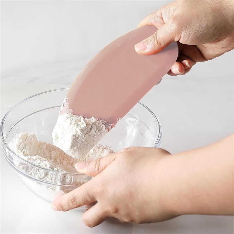 AEE2-シリコンボウルスクレーパー 柔軟な曲線エッジ 食品 - Dough Scraper Curved のレビューと価格